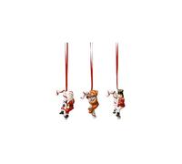 Villeroy & Boch - Nostalgic Ornaments, Ornements en Forme de Sucre d’orge, Ensemble de 3 pièces, 13 x 3,5 x 7,5cm, Porcelaine, Multicolore 14-8331-6690