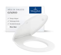 Villeroy & Boch O.novo abattant de WC - Couvercle toil. White design semi-enveloppant Duroplast - Abattant toilettes avec charnières acier inox. - Couvercle waters ovale résistant - Pièce rech. origi.