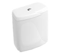 Villeroy & Boch O.Novo citerne 7796G101 garniture chromé , blanc , avec bouton de sauvegarde duo