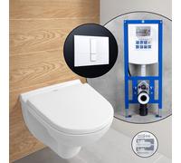 Villeroy & Boch O.novo Compact Pack complet cuvette suspendue et bâti-support neeos,, 5688HR01+16791WH#SET,
