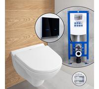Villeroy & Boch O.novo Compact Pack complet cuvette suspendue et bâti-support neeos,, 5688HRR1+16746BM#SET,