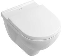 Villeroy & Boch O.novo - Ensemble cuvette de WC suspendue et abattant WC, 360x560 mm, Combi-Pack, avec CeramicPlus 5660H1R1