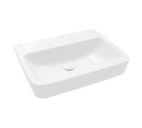 Villeroy & Boch O.novo - Vasque, 60x46 cm, sans trop-plein, sans trou pour robinet, AntiBac, CeramicPlus, blanc alpin 4A416FT2
