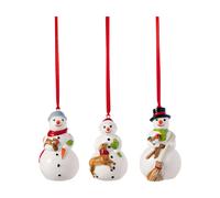 Villeroy & Boch Ornement de sapin de Noël Nostalgic en forme de sucre d'orge. lot de 3 Blanc