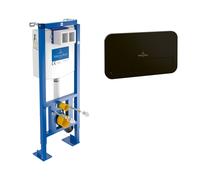 Villeroy & Boch Pack Bâti-support autoportant ViConnect + Plaque denoir mat