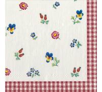 Villeroy & Boch - Petite Fleur - 20 Serviettes 33 x 33 cm, 25 x 25 cm Cocktail 25 x 25 cm