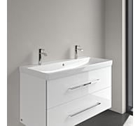 Villeroy & Boch Meuble lavabo Avento 100 x 47 cm, 2 trous, trop-plein, blanc alpin 4156A401