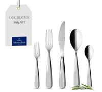 Villeroy & Boch - Rose Garden Ménagère Couverts 30 Pièces, Garanti Lave-Vaisselle, Ensemble de Couverts de Table Complet, Set Élégant Inox, Acier Inoxydable