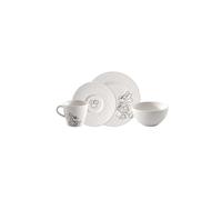Villeroy & Boch Manufacture Rock - Mickey Mouse - set petit-déjeuner, 4 pièces, noir, résistant au lave-vaisselle/micro-ondes, look ardoise avec décor Disney Mickey Mouse à la craie