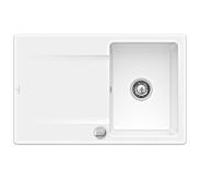 Villeroy & Boch Siluet évier encastrable 333402R1 avec garniture de vidage et actionnement excentrique, blanc