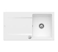 Villeroy & Boch Siluet évier encastrable 333502RW avec garniture de vidage et actionnement excentrique, Stone White