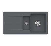 Villeroy & Boch Siluet évier encastrable 333702i4 avec garniture de vidage et actionnement excentrique, Graphit