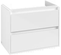 Villeroy & Boch Skyla Meuble sous-lavabo, 2 tiroirs, 772x439x596mm, poignée encastrée, SoftClose, C79600VE, Couleur: Blanc brillant