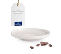 Villeroy & Boch - Sous-tasse à espresso Afina en porcelaine premium, sous-verre pour tasses à moka et espresso, Fabriquée en Allemagne, compatible lave-vaisselle et micro-ondes, empilable, blanche