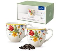 Villeroy & Boch - Spring Awakening Lot De 2 Gobelets Avec Anse, Garanti Lave-Vaisselle, Compatible Micro-Ondes, Mug, Tasse À Café, Décorations De Pâques, Déco De Pâques, Porcelaine, Multicolore