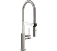 Villeroy & Boch Mitigeur de cuisine sur pied Steel Expert 2.0 928000LC inox pivotant douchette