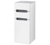 Villeroy & Boch Subway 2.0 A7131RMS cabinet latéral 35.4x85.7x37cm, à droite, chrome poignée, gris argent, blanc mat
