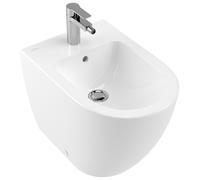 Villeroy & Boch Subway 2.0 bidet, au sol, 1 trou de robinetterie, avec trop-plein, 370x560mm, 54010001, Couleur: Blanc