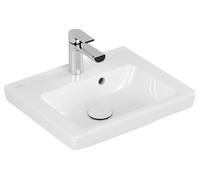 Villeroy & Boch Subway 2.0 lave-mains, rectangulaire, 1 trou pour robinet, avec trop-plein, 450x370mm, 7315F5R1, Couleur: Céramique blanche Plus