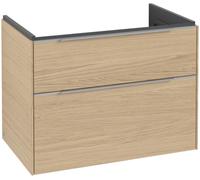 Meuble vasque Villeroy & Boch Subway 3.0 C57400VJ 77,2 x 57,6 x 47,8 cm, 2 tiroirs, Chêne nordique, poignée en aluminium