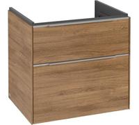Villeroy & Boch Subway 3.0 armoire sous lavabo, éclairage LED, 2 tiroirs, 622x576x478mm, C576L0RH