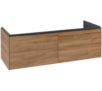 Villeroy & Boch Subway 3.0 armoire sous lavabo, éclairage LED, 2 tiroirs, lavabo au centre, 1272x429x478mm, C601L1RH