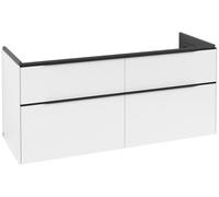 Villeroy & Boch Subway 3.0 armoire sous lavabo, éclairage LED, 4 tiroirs, lavabo au centre, 1272x576x478mm, C602L1VF