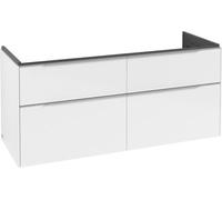 Villeroy & Boch Subway 3.0 armoire sous lavabo, éclairage LED, 4 tiroirs, lavabo au centre, 1272x576x478mm, C602L0VE