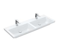 Villeroy und Boch Subway 3. 1930 double vasque 4A71D1R1 130x47cm, chacune avec 2000 / sans trop-plein, blanc C-plus