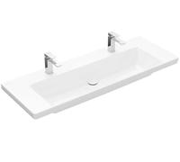Villeroy und Boch Subway 3. 1930 meuble vasque 4A70D1R1 130x47cm, avec 2 trous de robinetterie/sans trop-plein, blanc C-plus
