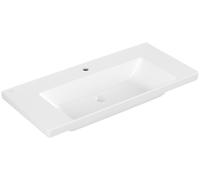 Villeroy & Boch Subway 3.0 lavabo à poser, 1 trou pour robinet, sans trop-plein, non rectifié, 1000x470mm, 4A70A2RW, Couleur: Blanc pierre CéramiquePlus