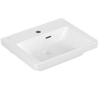 Villeroy & Boch Subway 3.0 lave-mains, rectangulaire, 1 trou pour robinet, avec trop-plein, 500x400mm, 437050RW, Couleur: Blanc pierre CéramiquePlus