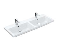 Villeroy und Boch Subway 3. 1930 double vasque 4A71D501 130x47cm, chacune avec 2000 / avec trop-plein, blanc