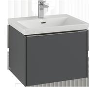 Villeroy & Boch Subway 3.0 Meuble sous-lavabo, 1 tiroir, 572x429x478mm, C57701AF, Couleur: façade/corps : Soft Green, poignée : Volcano Black