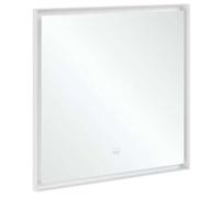 Villeroy und Boch Subway 3. 1930 Spiegel A4638000 cadre en aluminium, 80 x 75 x 4,75 cm, blanc mat