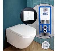 Villeroy & Boch Subway 3.0 Pack complet cuvette suspendue et bâti-support neeos,, 4670T0RW+16791WH#SET,