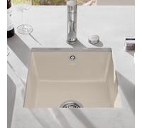 Villeroy und Boch évier sous plan 332502AM avec garniture de vidage et actionnement excentrique, Amande