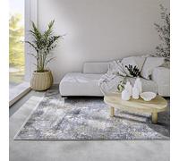 Villeroy & Boch Tapis à Poils Courts Joseph - Tapis de Salon Vintage - Tapis Moderne à Franges pour Salon, Chambre à Coucher, Salle à Manger, Couloir - Bleu crème, 120 x 170 cm