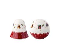 Villeroy & Boch - Toy’s Delight Ensemble de salière et poivrière Multicolore, résistant au Four à Micro-Ondes, déco de Noël pour épices, salière et poivrière de Noël, Porcelaine Premium