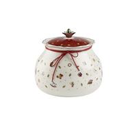 Villeroy & Boch Toy's Delight Grand pot de conservation, Porcelaine Premium, Blanc/Rouge