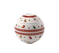Villeroy & Boch - Toy's Delight La Petite Boule Ensemble de Snacking 5 Pièces 2 Personnes Rouge, Garanti Lave-Vaisselle, Ensemble de Vaisselle, Service Noël, Déco Interieur, Porcelaine Haut de Gamme