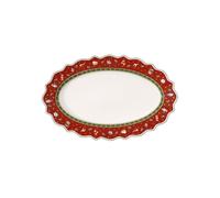 Villeroy & Boch Plat ovale TOY'S DELIGHT Porcelaine premium Rouge 50 x 31,5 cm