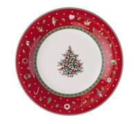 Villeroy & Boch - Toy's Delight Specials Assiette à Dessert Rouge, Garanti Lave-Vaisselle, Compatible Micro-Ondes, Vaisselle, Article de Noël, Décoration Noël Table, Porcelaine Haut de Gamme