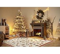 Villeroy & Boch Toy's Delight Tapis Design nostalgique Sapin de Noël et Sapin de Noël pour Salon, Chambre à Coucher, Salle à Manger, Couloir Rouge Multicolore 160 x 230 cm