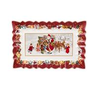 Villeroy & Boch - Toy's Fantasy Plat à Gâteau Multicolore, Compatible Micro-Ondes, Présentoir à Gâteau, Assiette Rectangulaire, Article de Noël, Décoration Noël Table, Porcelaine Haut de Gamme