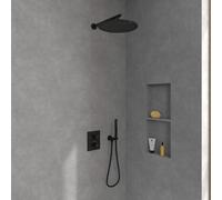 Villeroy & Boch Universal Colonne de douche, avec mitigeur thermostatique et douche de tête ronde, TVD000653000K5#SET2,
