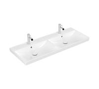 Villeroy & Boch V&B Avento Meuble double vasque 120x47 cm, coin, 2x trou robinet, avec trop-plein, blanc Quantité:1