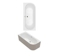 Villeroy & Boch V&B Baignoire rectangulaire Oberon 180x80x62 cm, pré-installée, acrylique, gauche, blanc brillant C+ Quantité:1