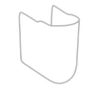 Villeroy & Boch V&B Chapeau de sortie O.Novo avec kit de fixation, pergamon C-plus Quantité:1