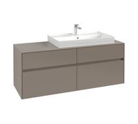 Villeroy & Boch V&B Collaro Meuble sous lavabo 140x54,8x50 cm, lav. droite, avec bande LED, Taupe Quantité:1